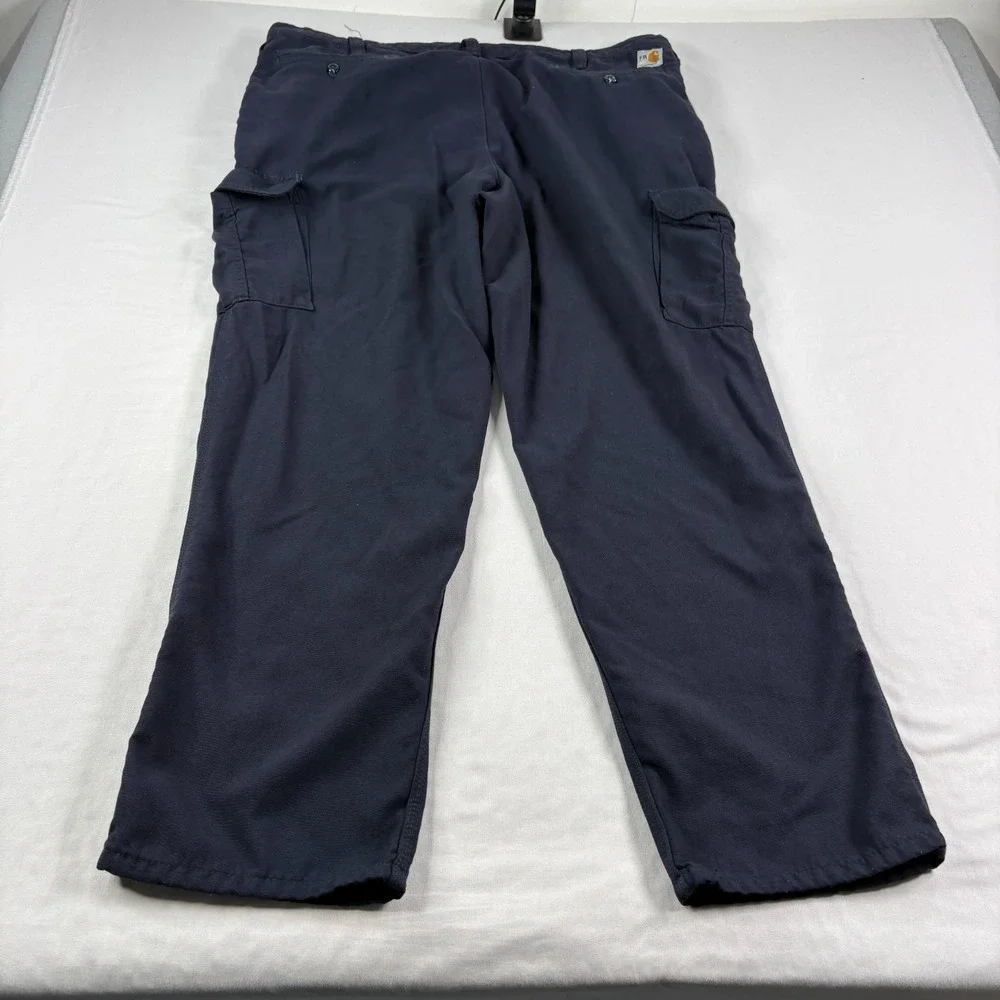 Carhartt‎ FR Cargo Pants Mens 42x30 Blue Flame Resistant Workwear Outdoor